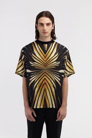 RC T-Shirt In Seta Stampa Ray Of Gold Oro RMT62R-SKI29