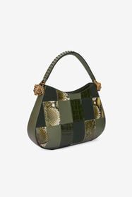 RC Sac hobo Roar avec patchwork Vert foncé TKB022-PZP01