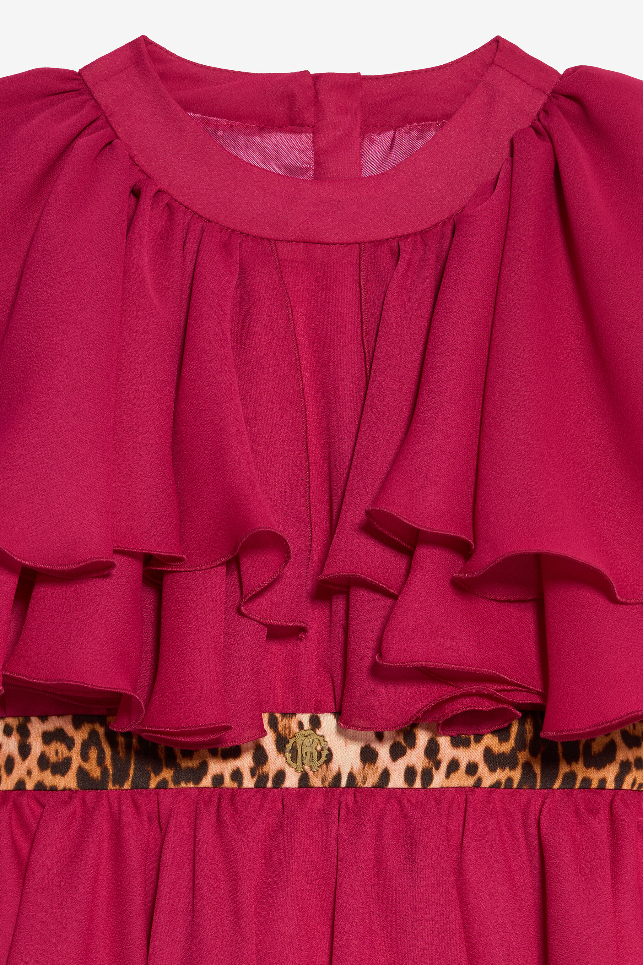 JU Fuchsia Dress with Leopard Bel JU Fuchsia Dress with Leopard Bel FUXIA BOUGANVILLE VJT10O-GG002