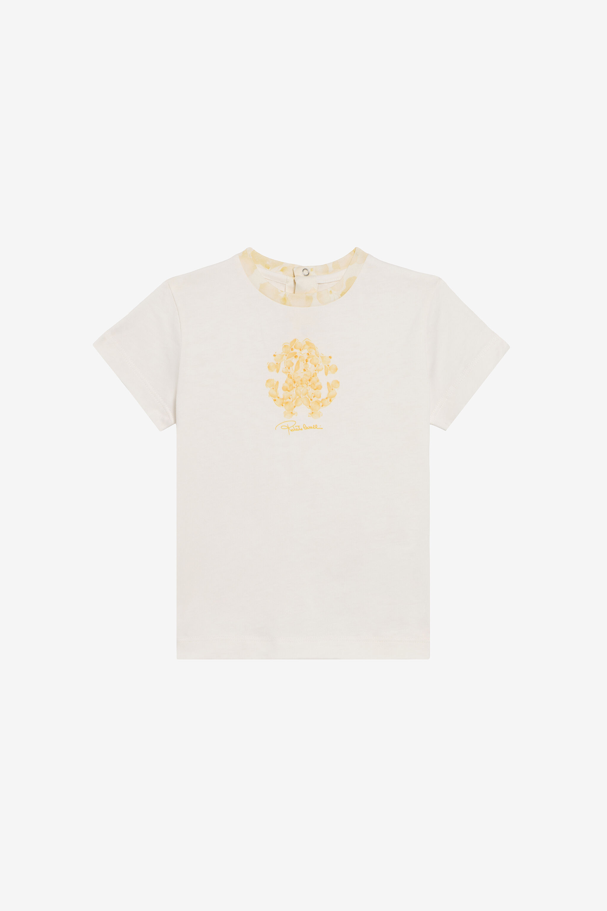 JU Baumwoll-T-Shirt mit floralem Monogram RC JU Baumwoll-T-Shirt mit floralem Monogram RC MILKY WHITE UJT602-JD001