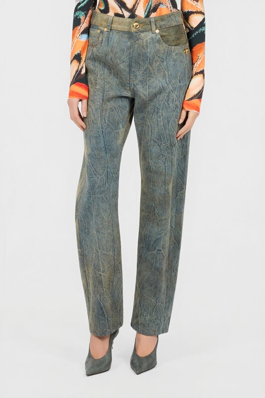 RC Jeans regular fit a cinque tasche in denim di cotone RC Jeans regular fit a cinque tasche in denim di cotone BLUE/BROWN XQJ200-VT001