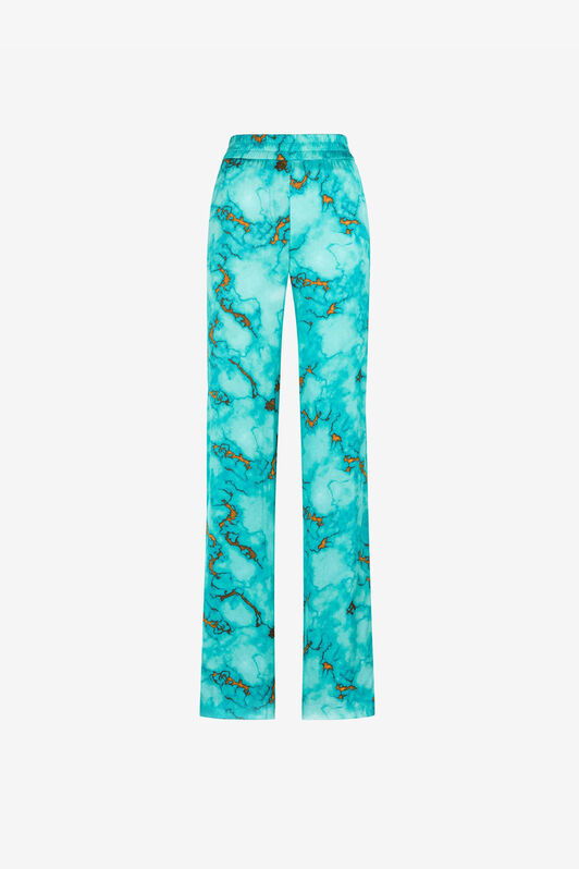 RC Pantaloni a gamba dritta con stampa Marmo Azzurro RKT210-SZH62
