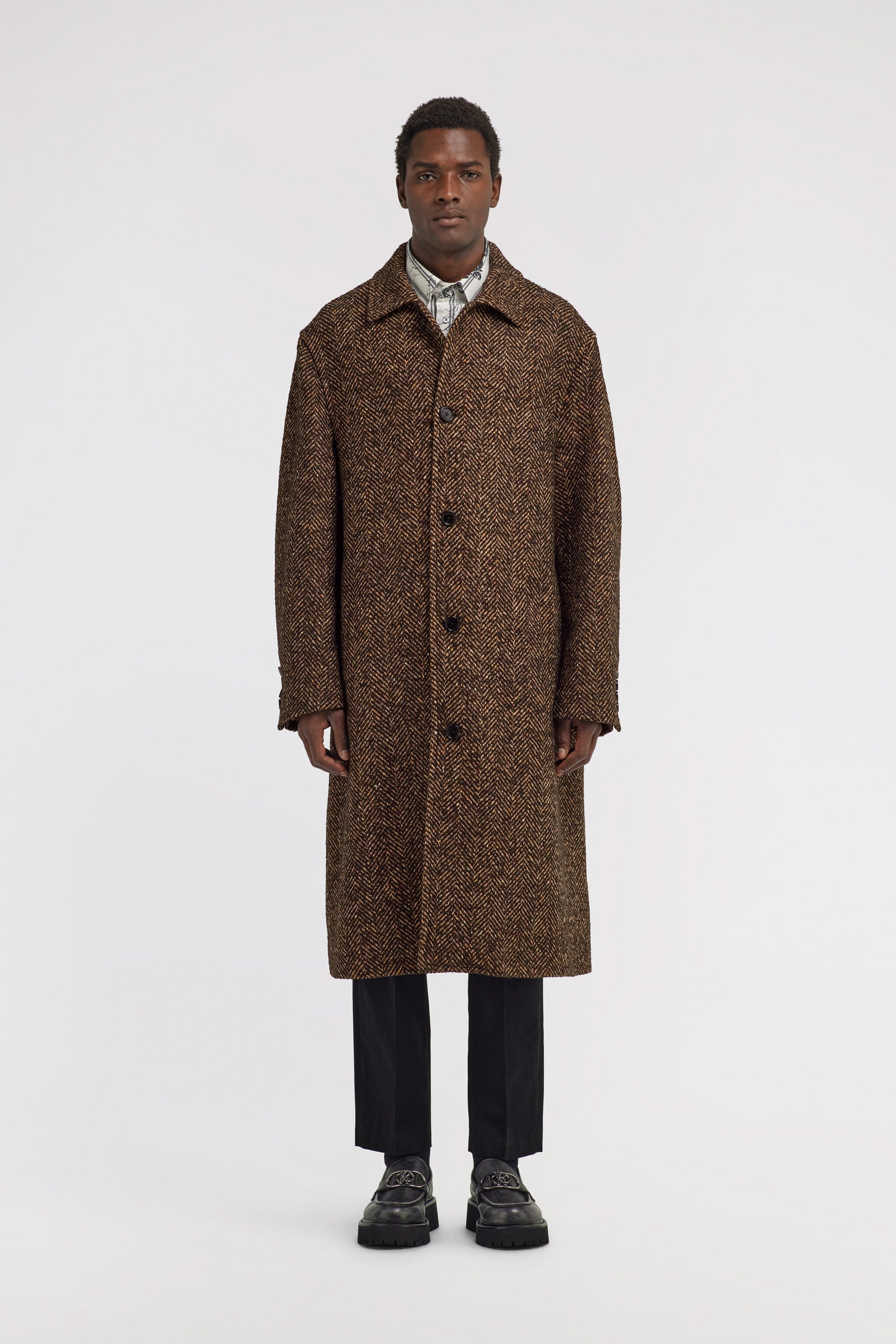 RC Double-breasted coat Brown TRT520-WP053