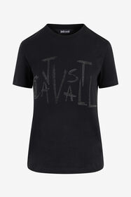 JC Schwarzes T-Shirt Mit Verziertem Logo BLACK UFT129-UF183