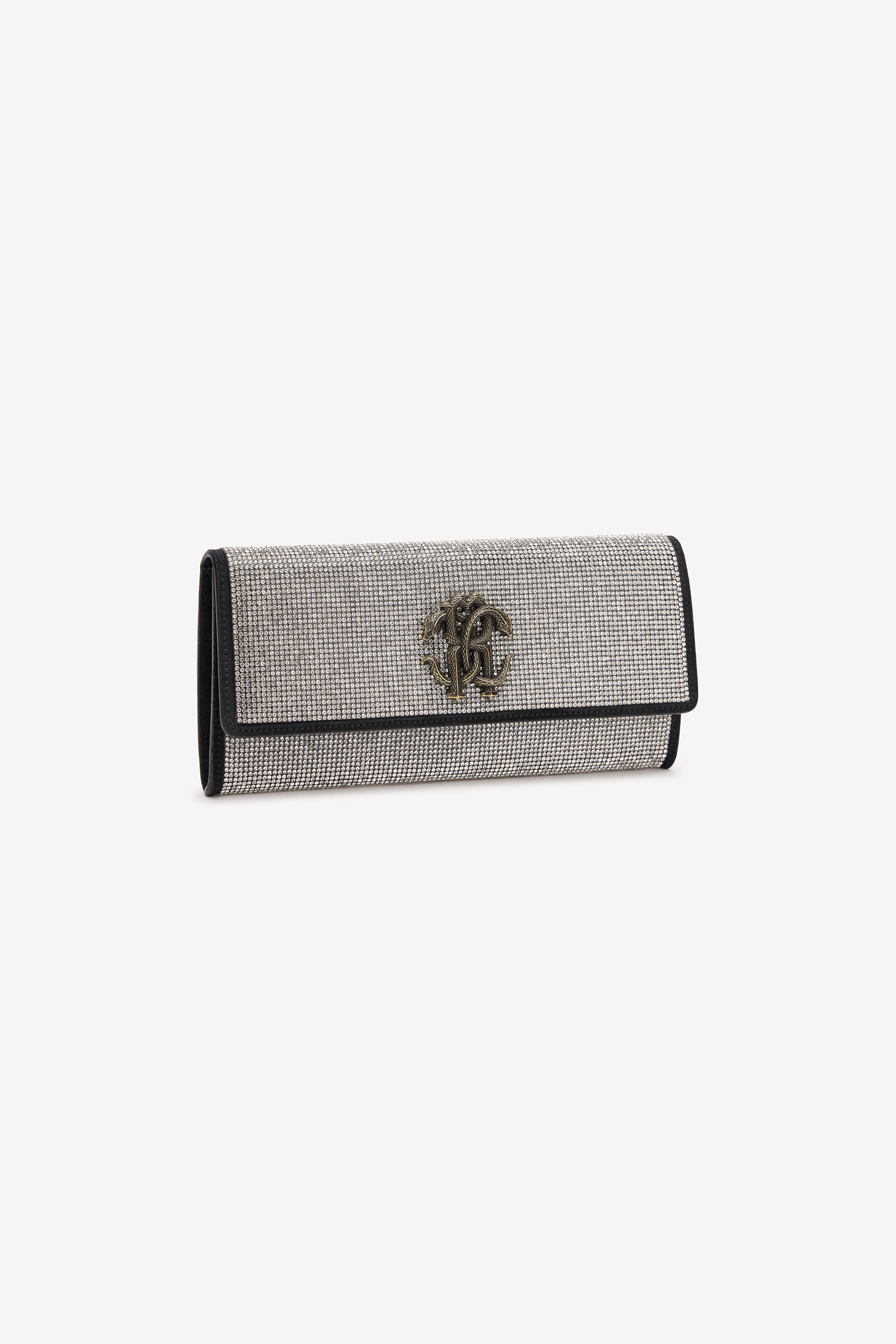RC Clutch With Crystals And Mirror Snake Monogram RC Clutch With Crystals And Mirror Snake Monogram CRYSTAL POB00D-PZO09