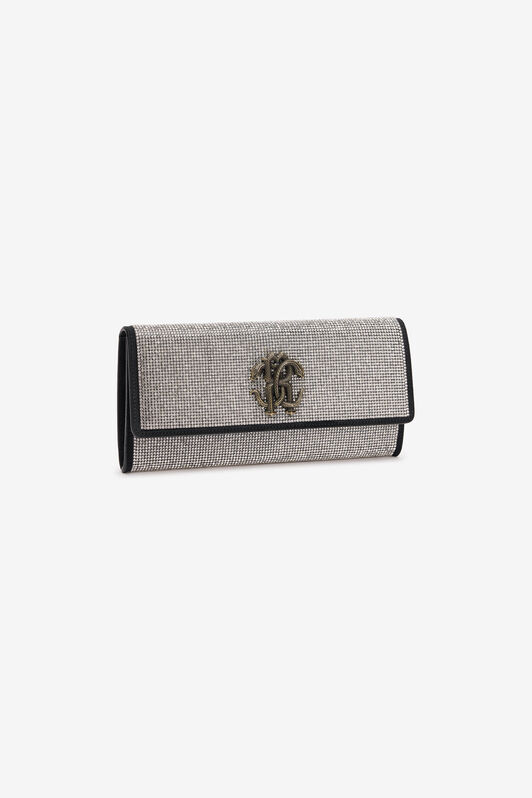 RC Clutch With Crystals And Mirror Snake Monogram RC Clutch With Crystals And Mirror Snake Monogram CRYSTAL POB00D-PZO09