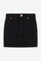 RC Mini-jupe En Jean Noire Avec Broderie Serpent BLACK SOJ30A-DN001