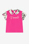 JU Flower-Print Logo Top JU Flower-Print Logo Top Fuchsia OJT659-ISA2J