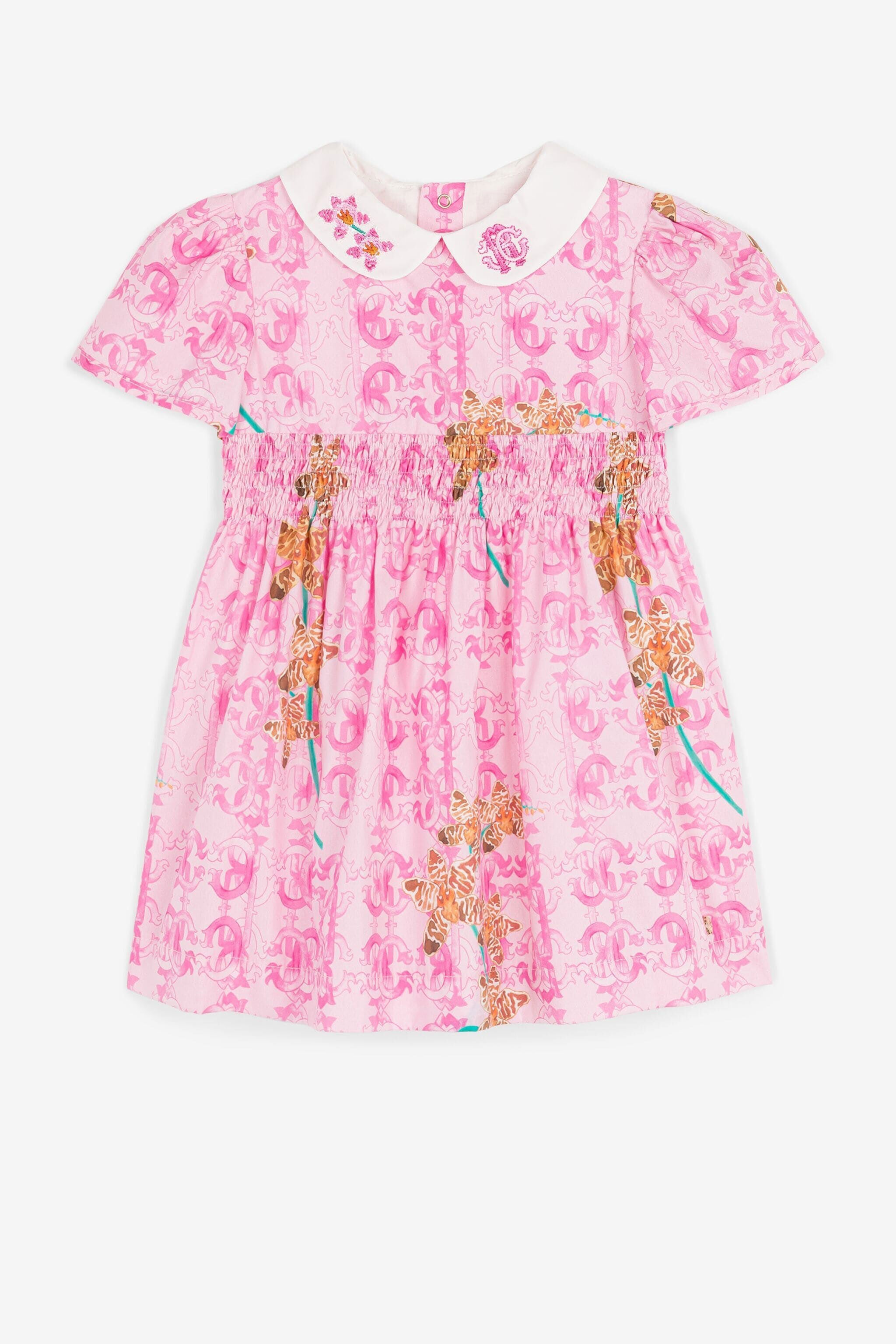 JU Kleid mit Monogramm-Print JU Kleid mit Monogramm-Print Rosa QJT140-CIG19
