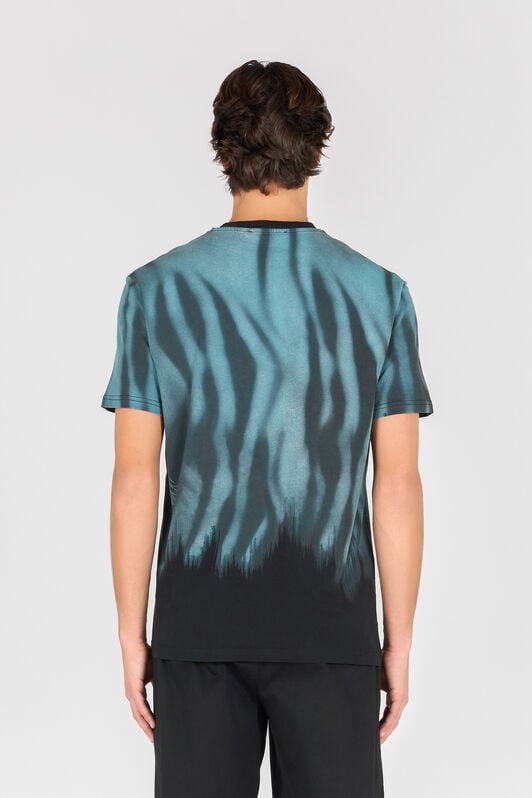RC Tiger print T-shirt BLACK/LIGHT BLUE OOT60H-JFO62