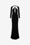RC Robe longue avec cristaux Noir UKR124-JE034
