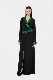 RC Silk Maxi Dress with Embellished Detail NERO/VERDE VWR197-SY001