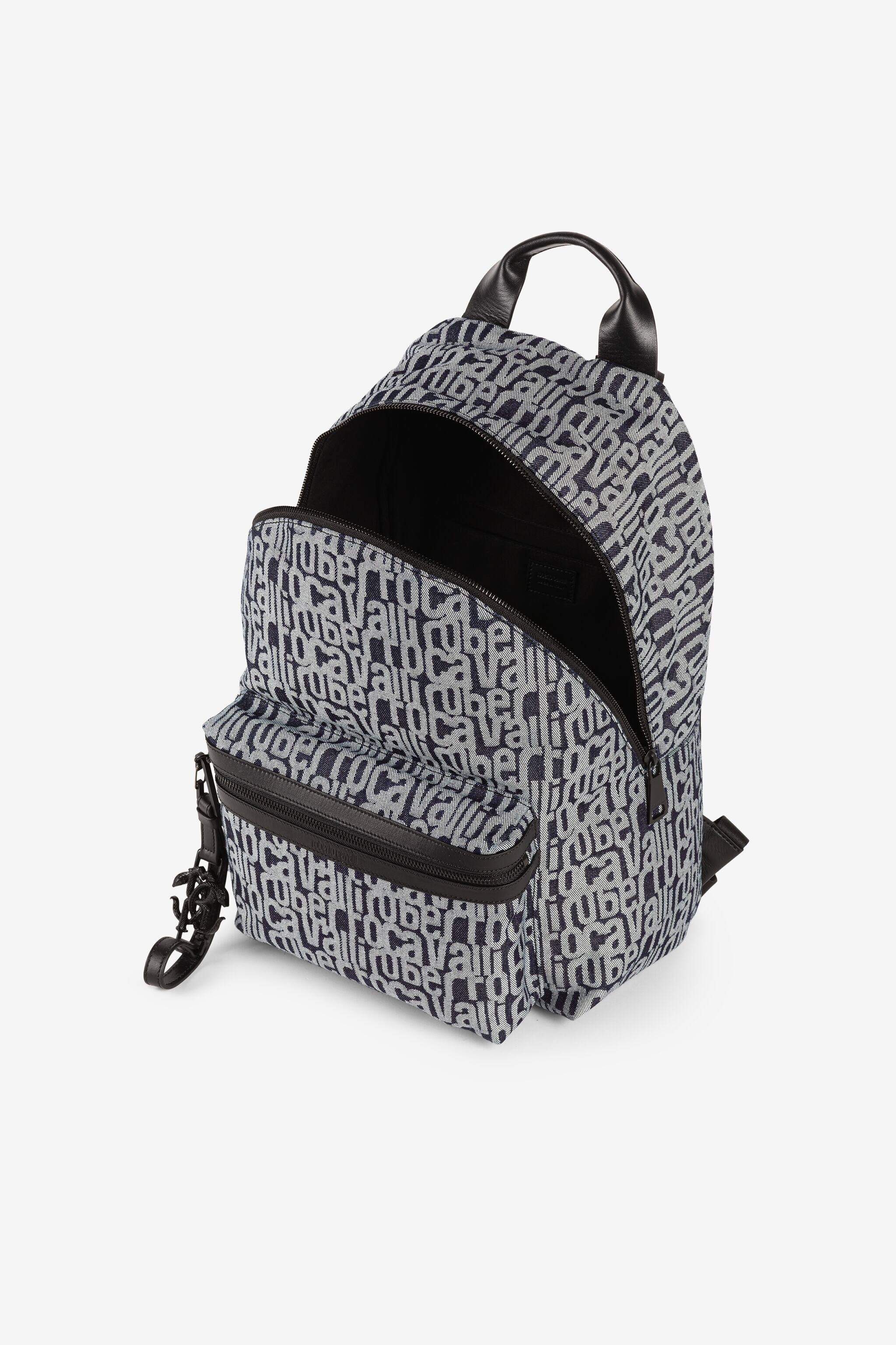 RC Mochila de tejido vaquero con logotipos de jacquard RC Mochila de tejido vaquero con logotipos de jacquard Azul oscuro/Gris oscuro RRB002-FKJ01