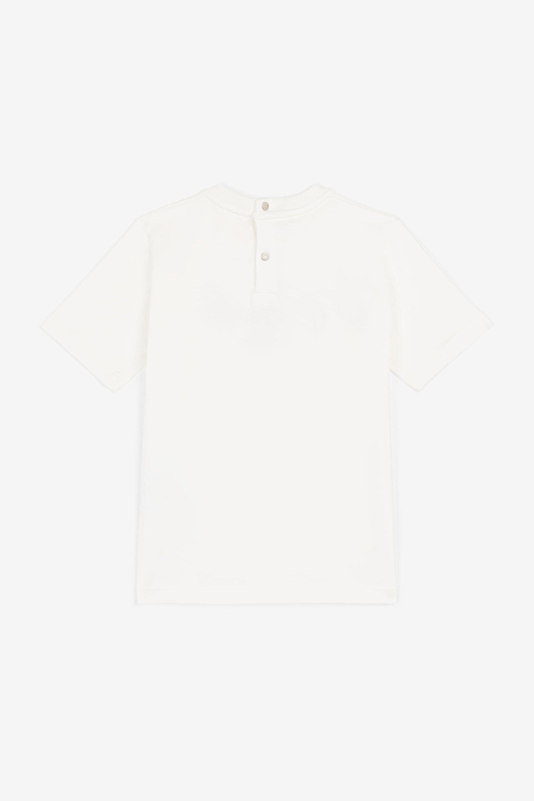 JU Logo-Print T-Shirt MILKY WHITE/NAVY OJT698-ISA2J