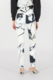 RC Pantaloni skinny stampa Marble Nero/Bianco TWJ233-TIN18