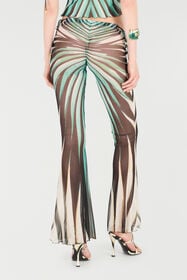 RC Ray Of Sea Print Flared Trousers Light blue VKT204-6HM33