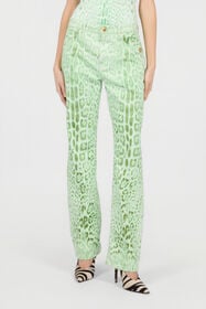 RC Denim di cotone con stampa Jaguar Mint PISTACHIO GREEN XQJ200-DAT23