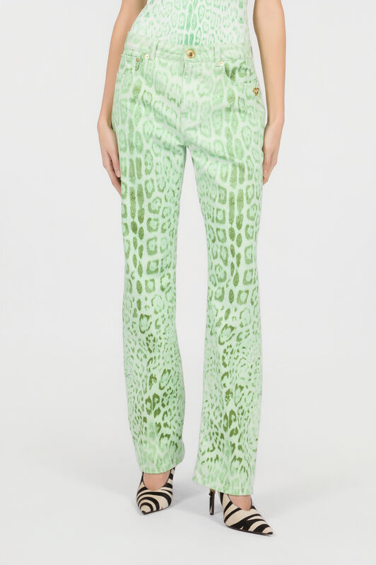RC Denim di cotone con stampa Jaguar Mint RC Denim di cotone con stampa Jaguar Mint PISTACHIO GREEN XQJ200-DAT23
