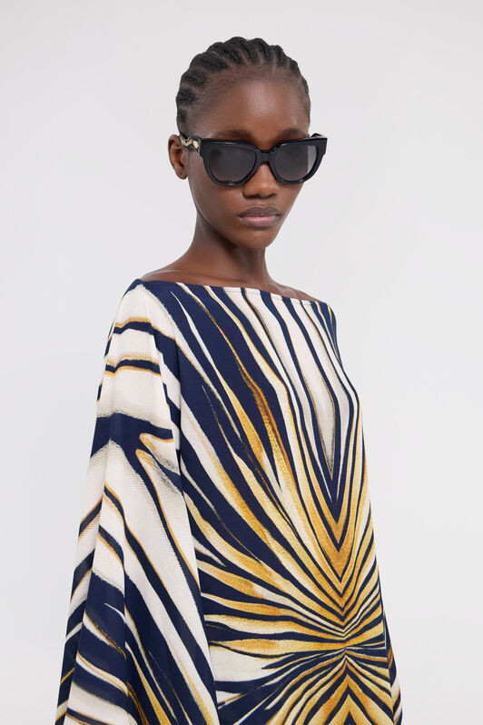 RC Ray Of Gold Print Kaftan Gold TKT725-7HM33
