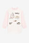 JU Seascape-Print Logo Sweatshirt Pink OJT955-ISA2J