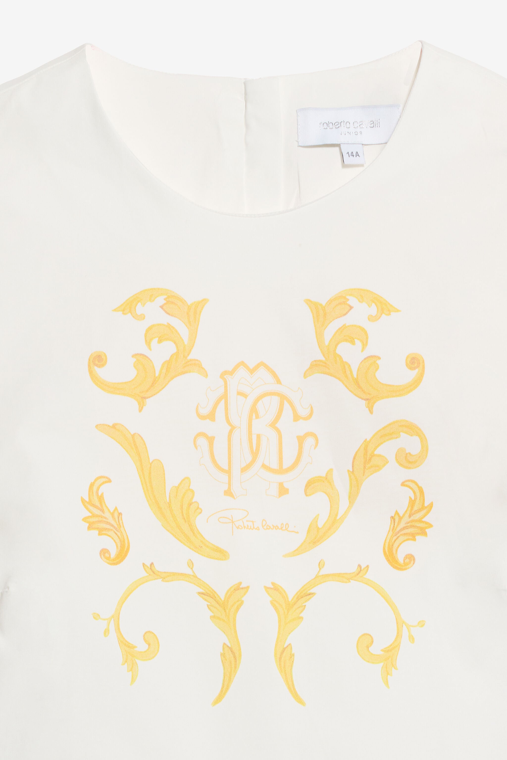 JU Vestido Infantil con estampado Araldic Milky white SJT174-2ML95