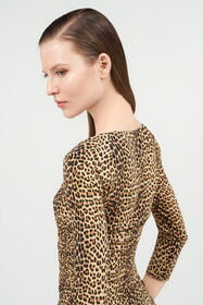 RC Long-Sleeve Top with Baby Jaguar Print BROWN WQT600-LNR31