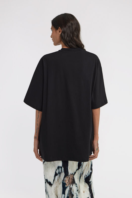 RC Black T-Shirt with Monogram RC Detail Black TWT663-JD062