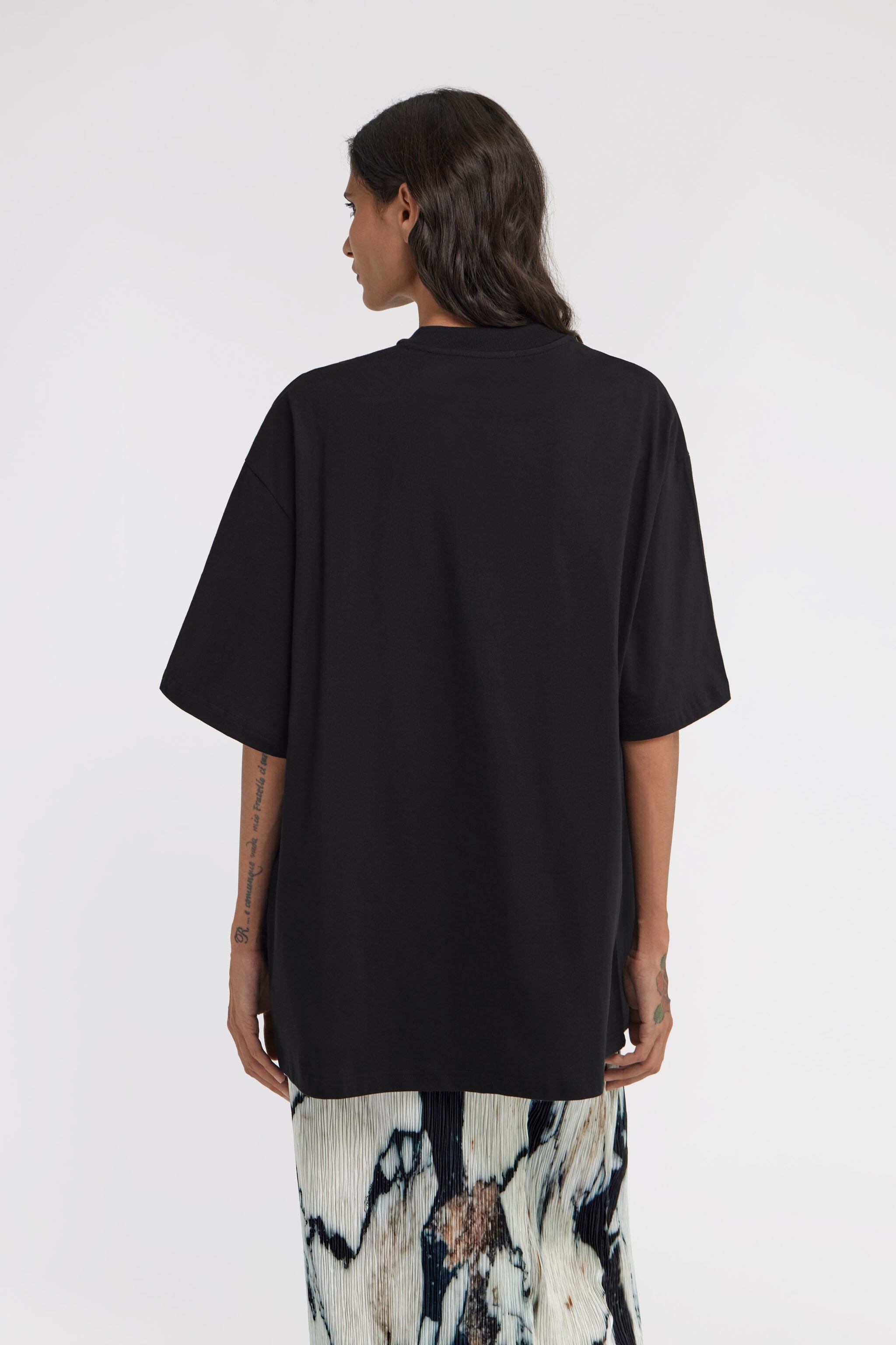 RC Black T-Shirt with Monogram RC Detail Black TWT663-JD062