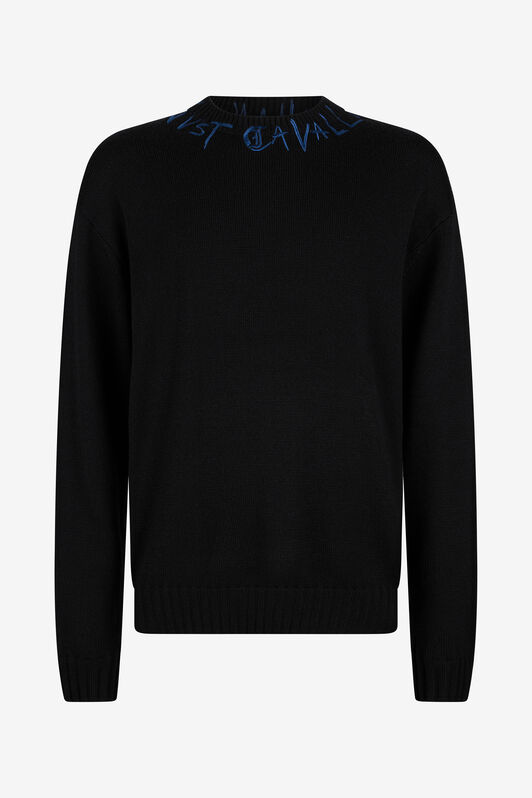 JC Pull Noir Avec Logo Brodé JC Pull Noir Avec Logo Brodé BLACK VFM002-VF050