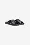 RC Sandales en cuir effet crocodile noires RC Sandales en cuir effet crocodile noires BLACK VMS001-PZ037