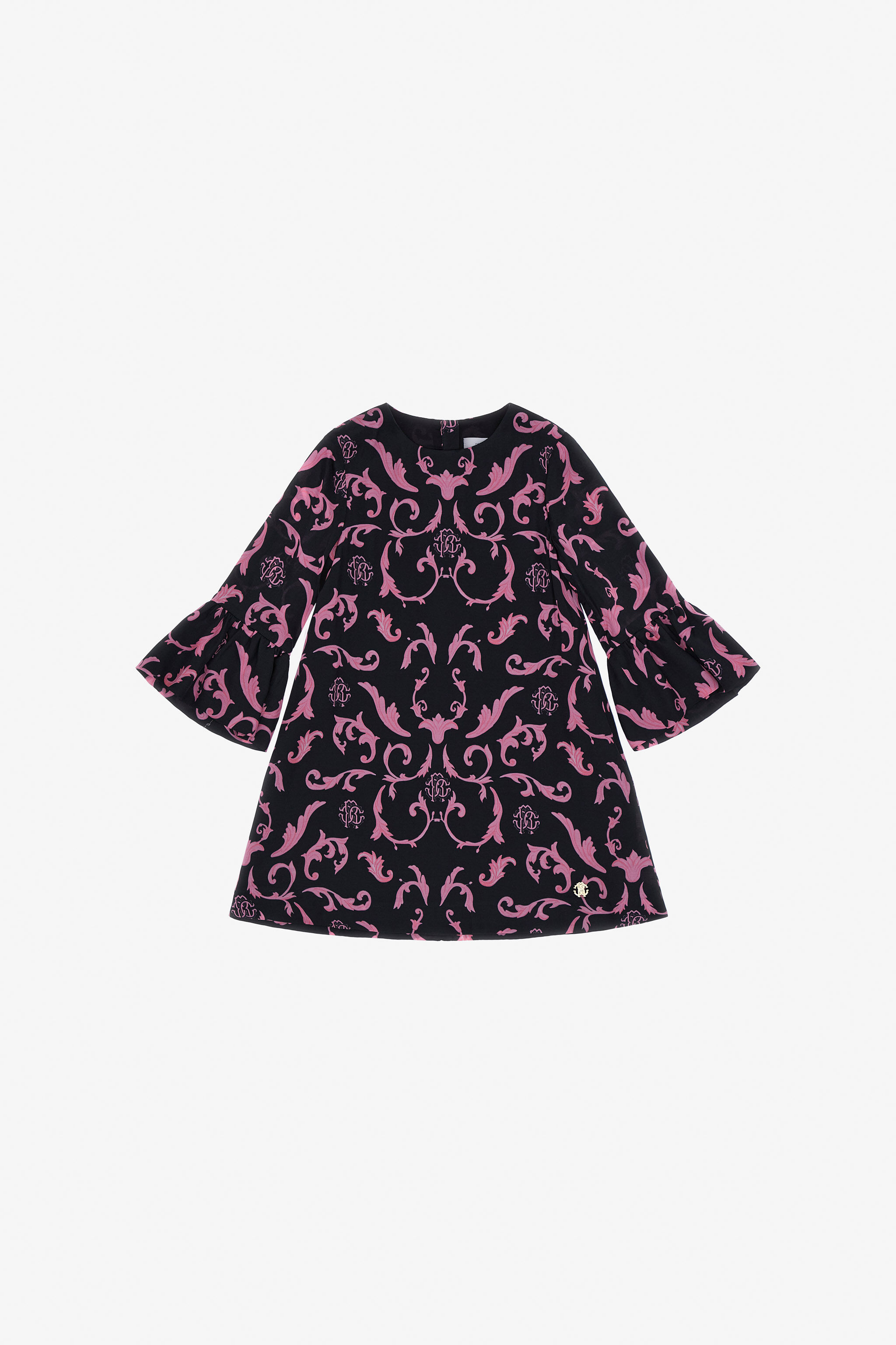JU Vestido Estampado JU Vestido Estampado Negro SJT177-HQL96