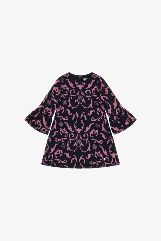JU Vestido Estampado JU Vestido Estampado Negro SJT177-HQL96