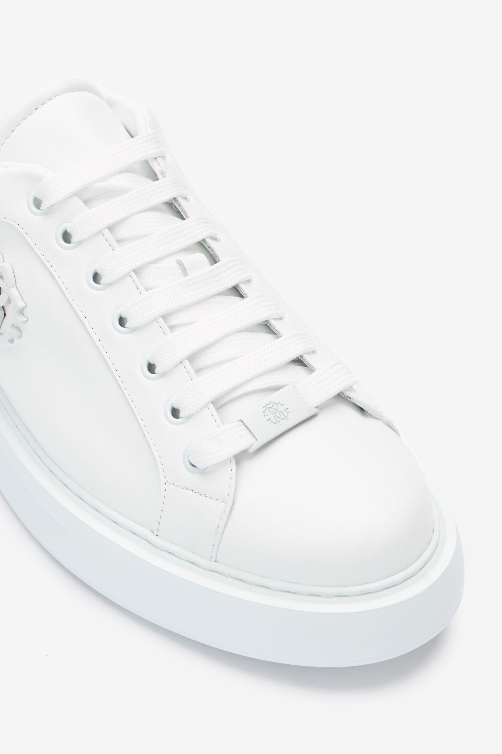 RC Weißer Leder-Sneaker mit Monogram RC RC Weißer Leder-Sneaker mit Monogram RC Weiß POS00D-PZ085