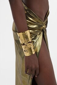 RC Antiqued Gold Cuff Bracelet with Snake OLD GOLD WWG002-AM001