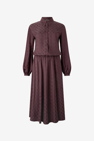 RC Vestido Camisero Monograma Mirror Snake Morado VKT144-RK010
