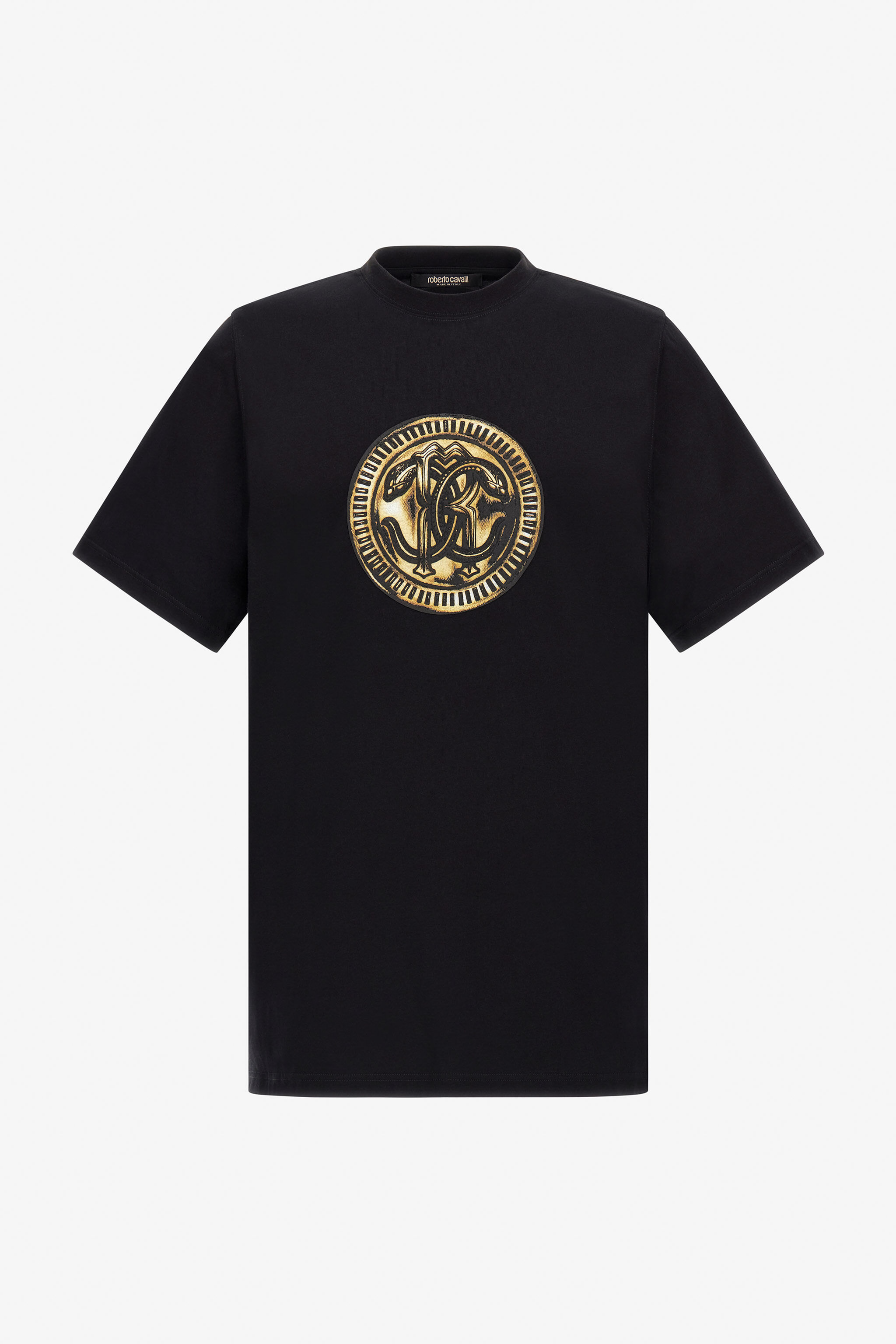 RC T-Shirt mit aufgedrucktem Logo Schwarz TRT61D-JD060