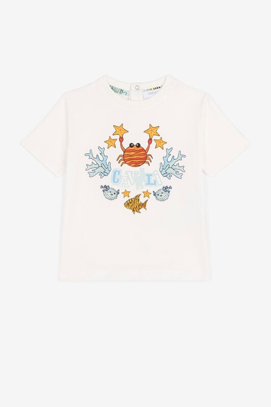 JU Graphic-print cotton T-shirt JU Graphic-print cotton T-shirt White QJT672-JV025