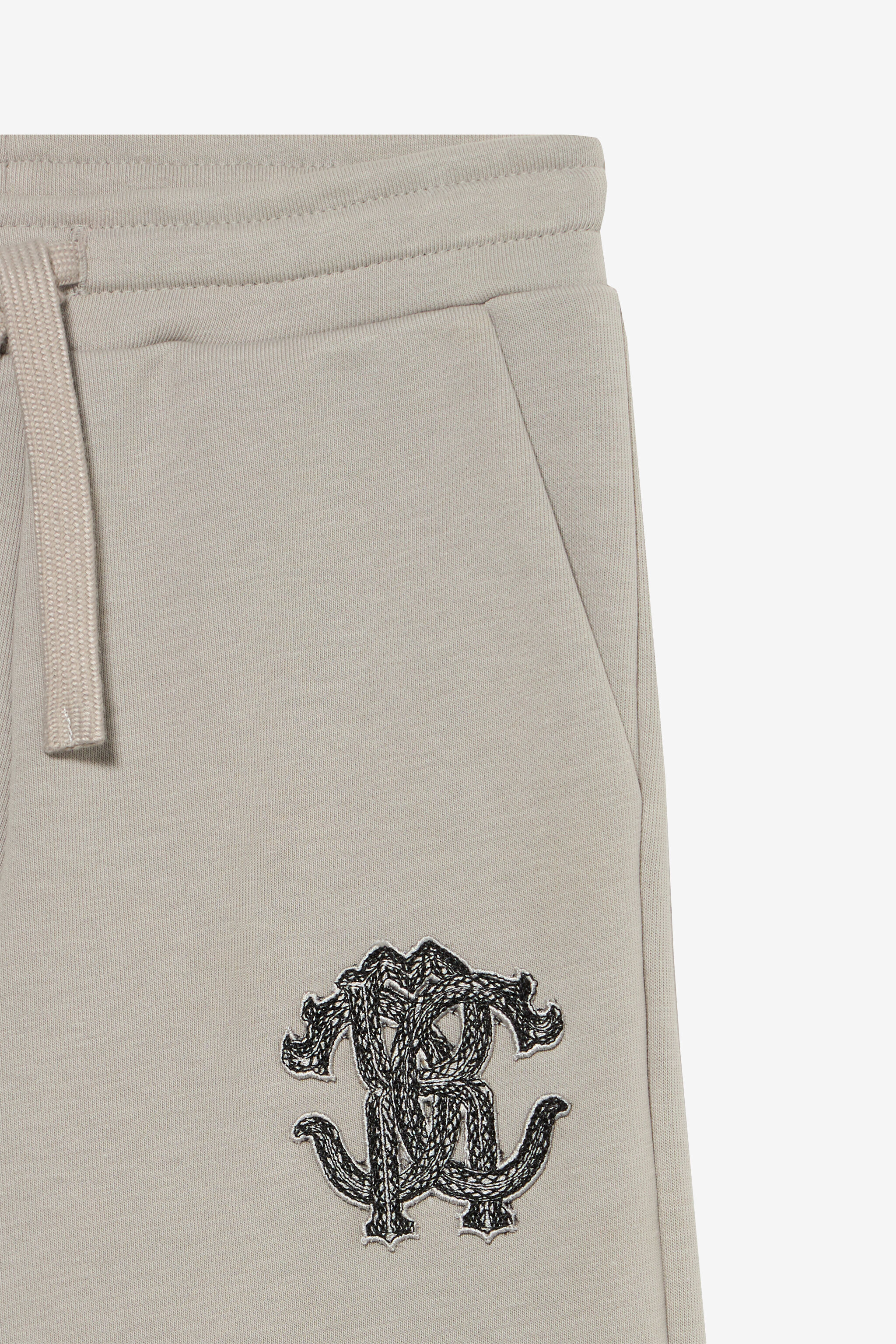JU Pantaloni jogging grigi con logo ricamato ICE GREY XJT21H-CF007