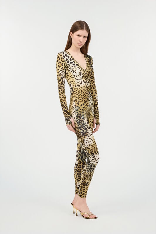 RC Jumpsuit with Jaguar Skin print RC Jumpsuit with Jaguar Skin print Light Brown SKT11A-LNG34