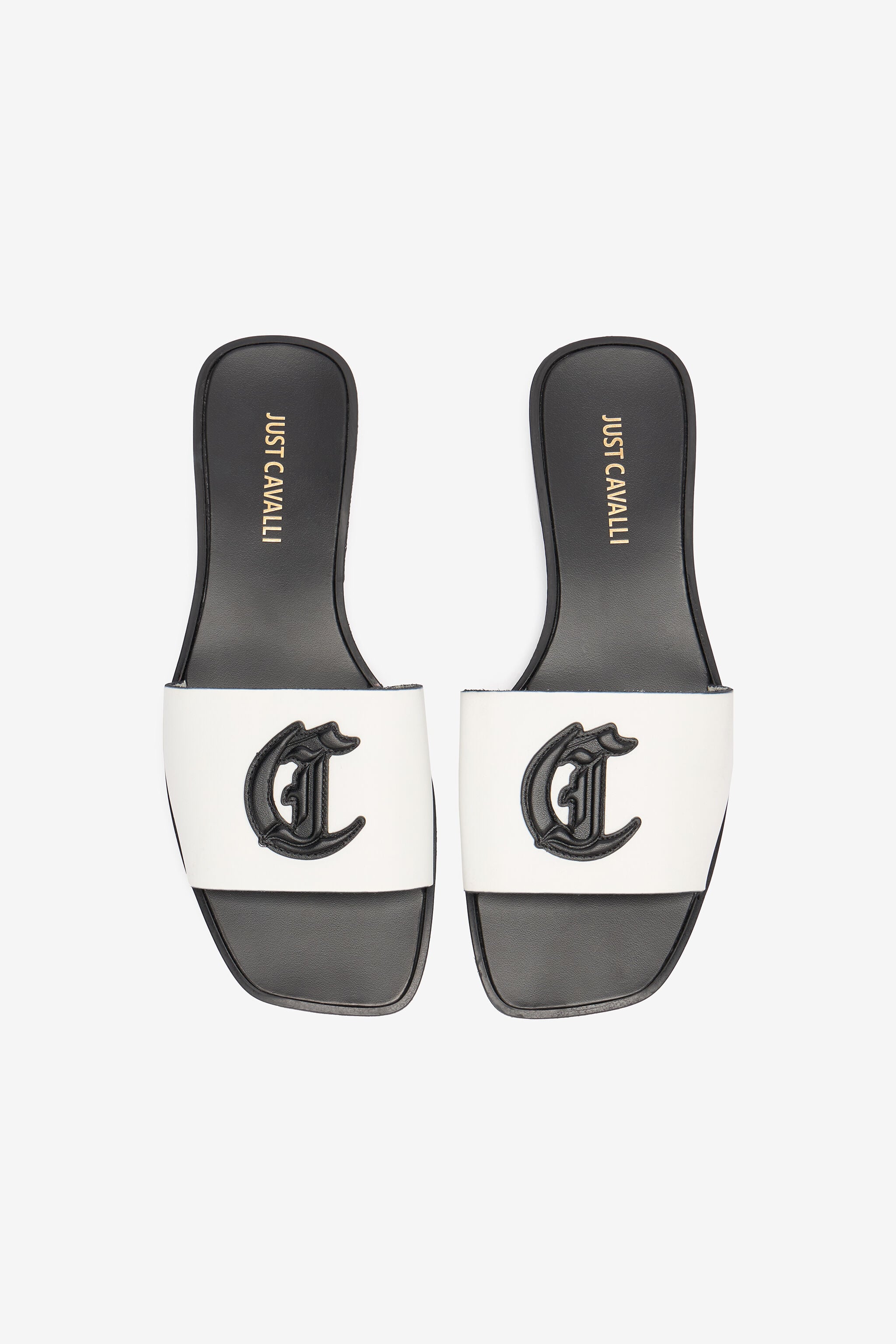 JC Sliders With JC Monogram White UFS071-UF393