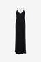 RC Robe Maxi en Soie avec Monogram RC RC Robe Maxi en Soie avec Monogram RC Noir VKT102-RK010