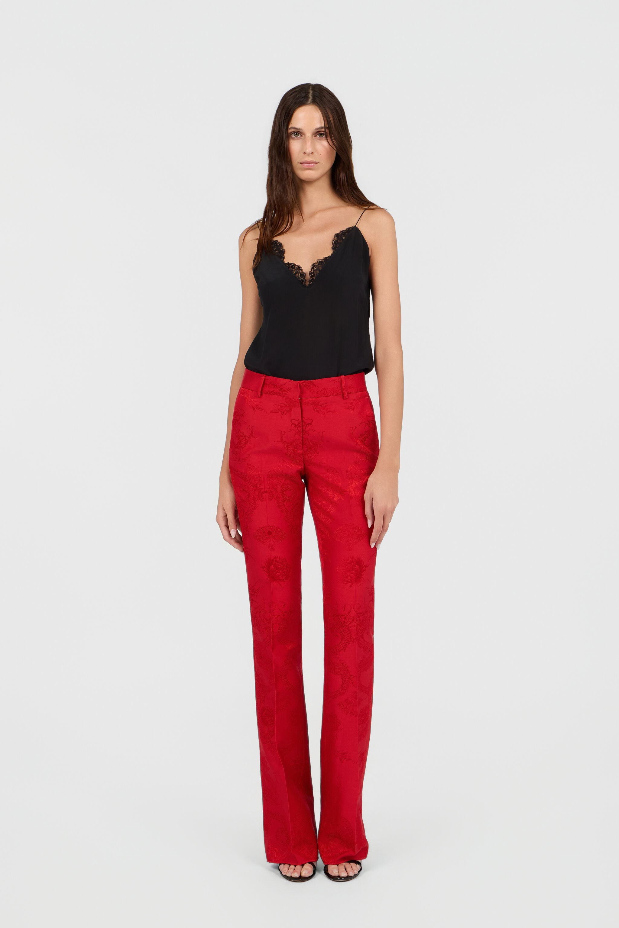 RC Pantalon Dunkelrot Mit Drachenmotiv RC Pantalon Dunkelrot Mit Drachenmotiv ROSSO SCURO 191664 VQT207-TJ033