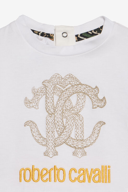 JU Embroidered Logo T-Shirt WHITE XJT61O-JD017