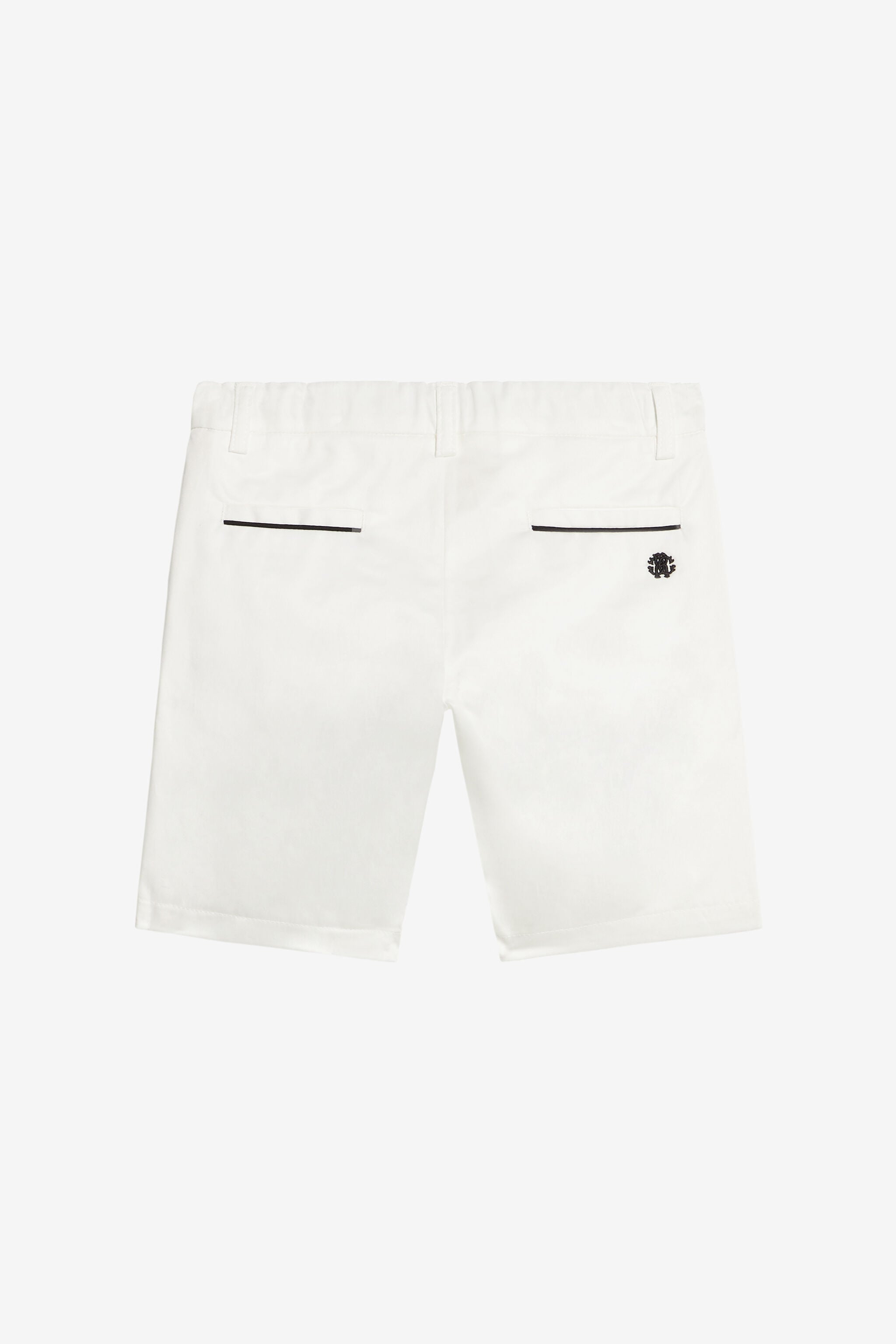 JU Cotton Shorts With RC Monogram JU Cotton Shorts With RC Monogram White UJT205-RN012