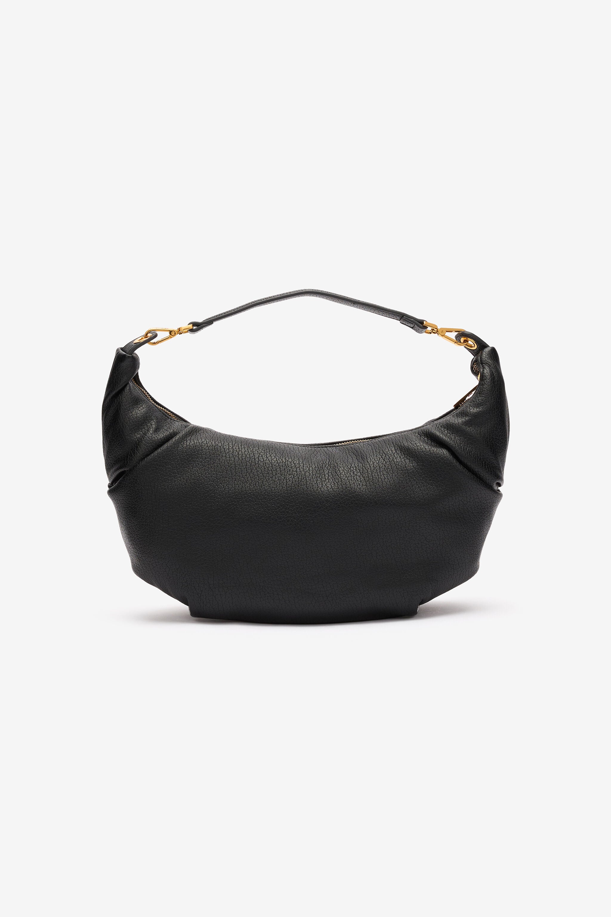 JC Soft Hobo Bag With Logo BLACK UFB059-UF428