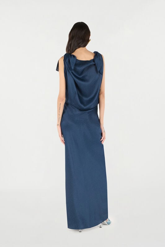 RC Long Dress With Snake Print RC Long Dress With Snake Print Dark blue UKT112-SZN57
