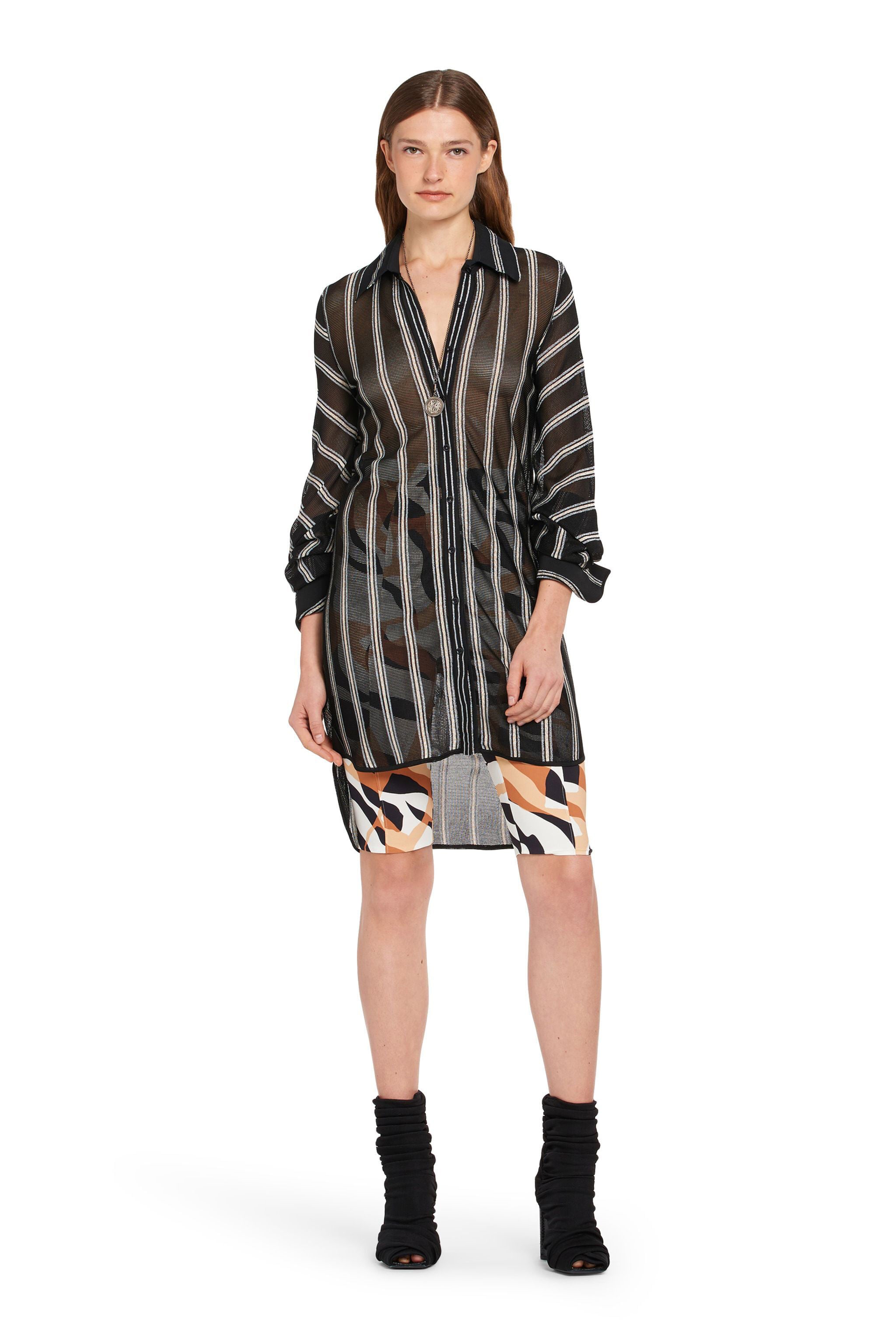RC Knitted stripe shirt RC Knitted stripe shirt BLACK/GOLD IWM745-MO007