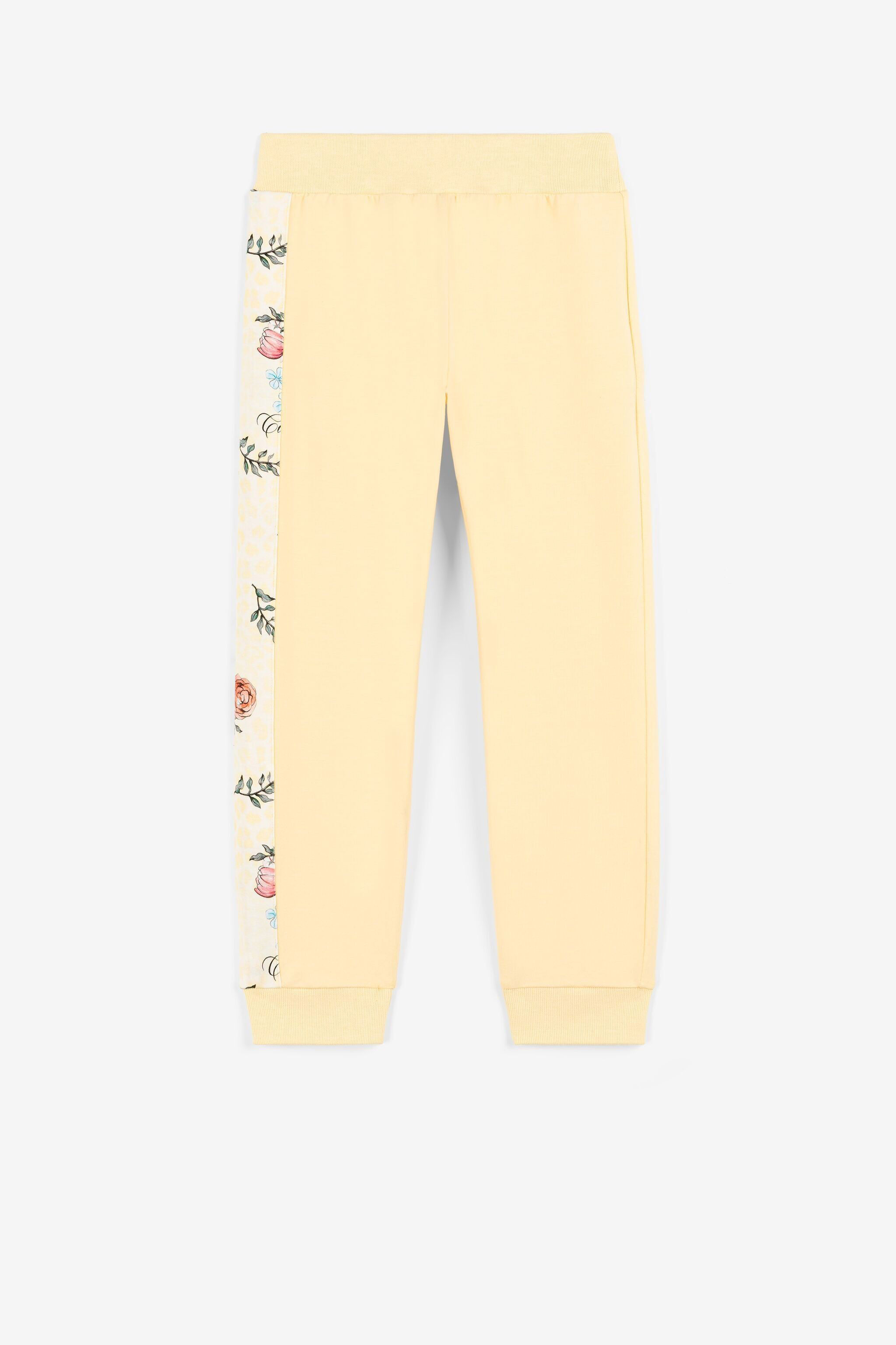 JU Jogginghose mit Jaguar und Blumendruck JU Jogginghose mit Jaguar und Blumendruck Gelb QJT203-CF050