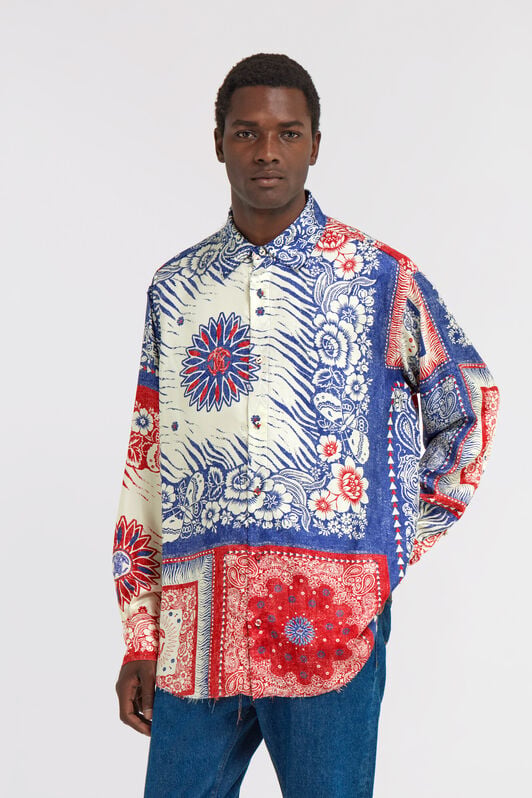 RC Hemd mit Bandana-Print RC Hemd mit Bandana-Print Blau TRT723-4QN05
