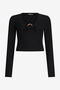 JC Top Corto De Lurex Negra Con Anillo JC Top Corto De Lurex Negra Con Anillo BLACK VFT213-VF336